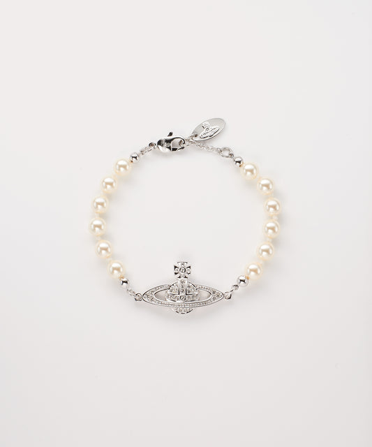 Vivienne Westwood Mini Bas Relief Bracelet 經典滿鑽土星珍珠手鍊（共3色！）