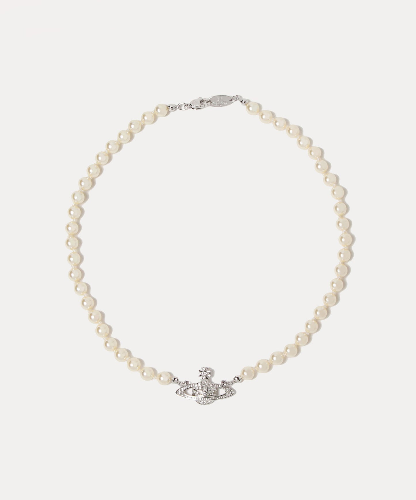 Vivienne Westwood Mini Bas Relief Pearl Choker 經典滿鑽土星珍珠頸鍊（共3色！）