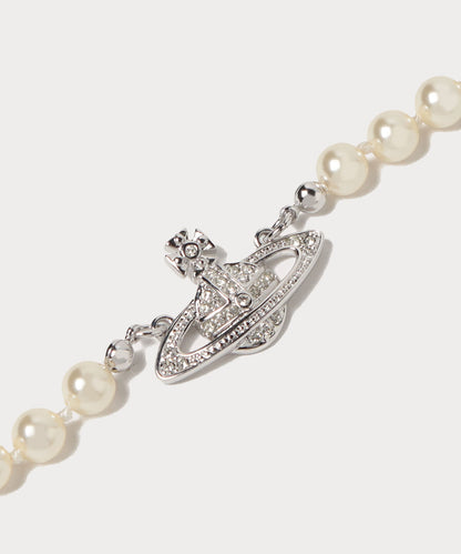 Vivienne Westwood Mini Bas Relief Pearl Choker 經典滿鑽土星珍珠頸鍊（共3色！）