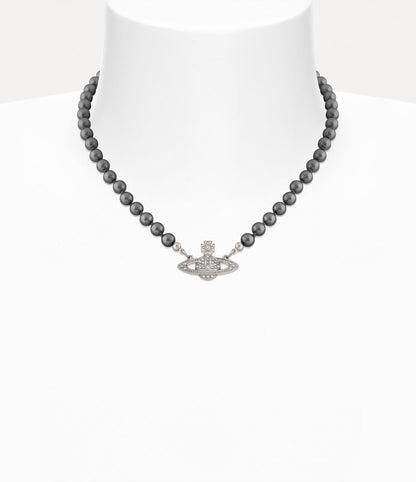 Vivienne Westwood Mini Bas Relief Pearl Choker 經典滿鑽土星珍珠頸鍊（共5色！）