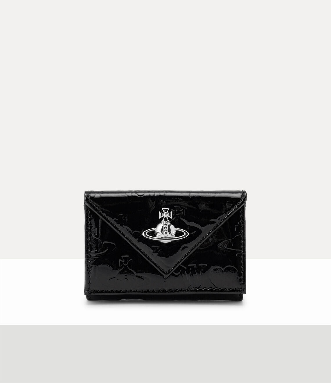日本限定！Vivienne Westwood Jean Envelope Wallet 立體土星壓紋漆皮三折信封短夾 （共2色！）