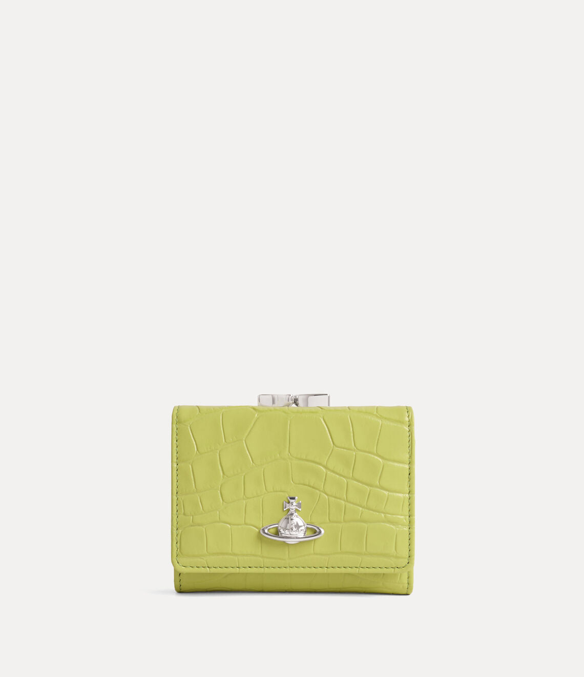 （限時特價！）Vivienne Westwood CROCODILE Frame Wallet 鱷魚紋立體土星三折口金短夾 （共5色！）