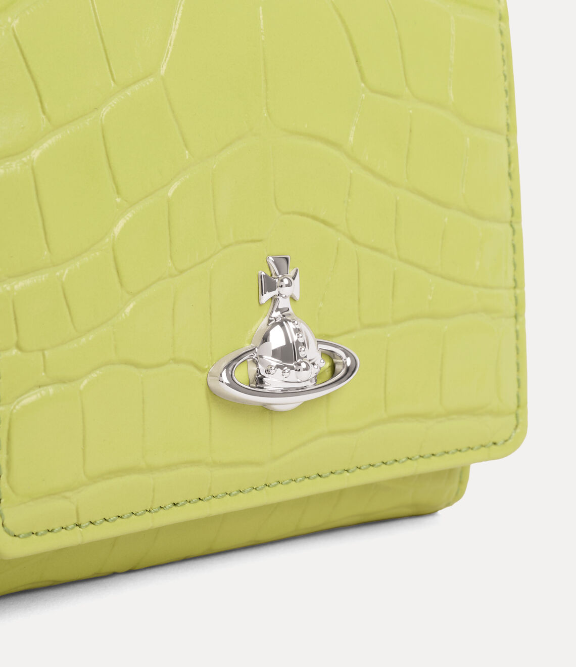 （限時特價！）Vivienne Westwood CROCODILE Frame Wallet 鱷魚紋立體土星三折口金短夾 （共5色！）