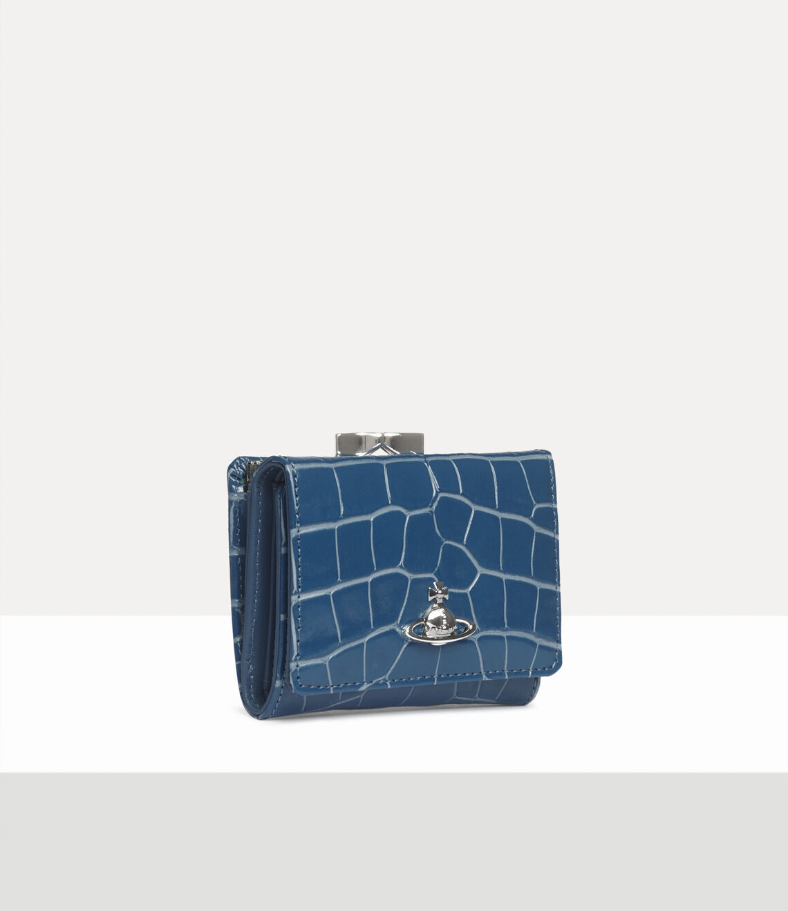 Vivienne Westwood CROCODILE 鱷魚紋立體土星三折口金短夾 （共2色！）