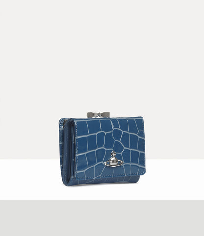 Vivienne Westwood CROCODILE 鱷魚紋立體土星三折口金短夾 （共2色！）