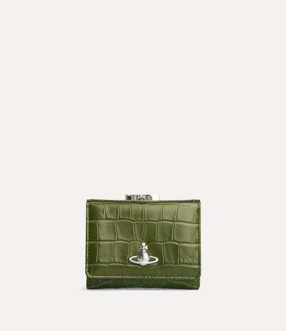 （限時特價！）Vivienne Westwood CROCODILE Frame Wallet 鱷魚紋立體土星三折口金短夾 （共5色！）