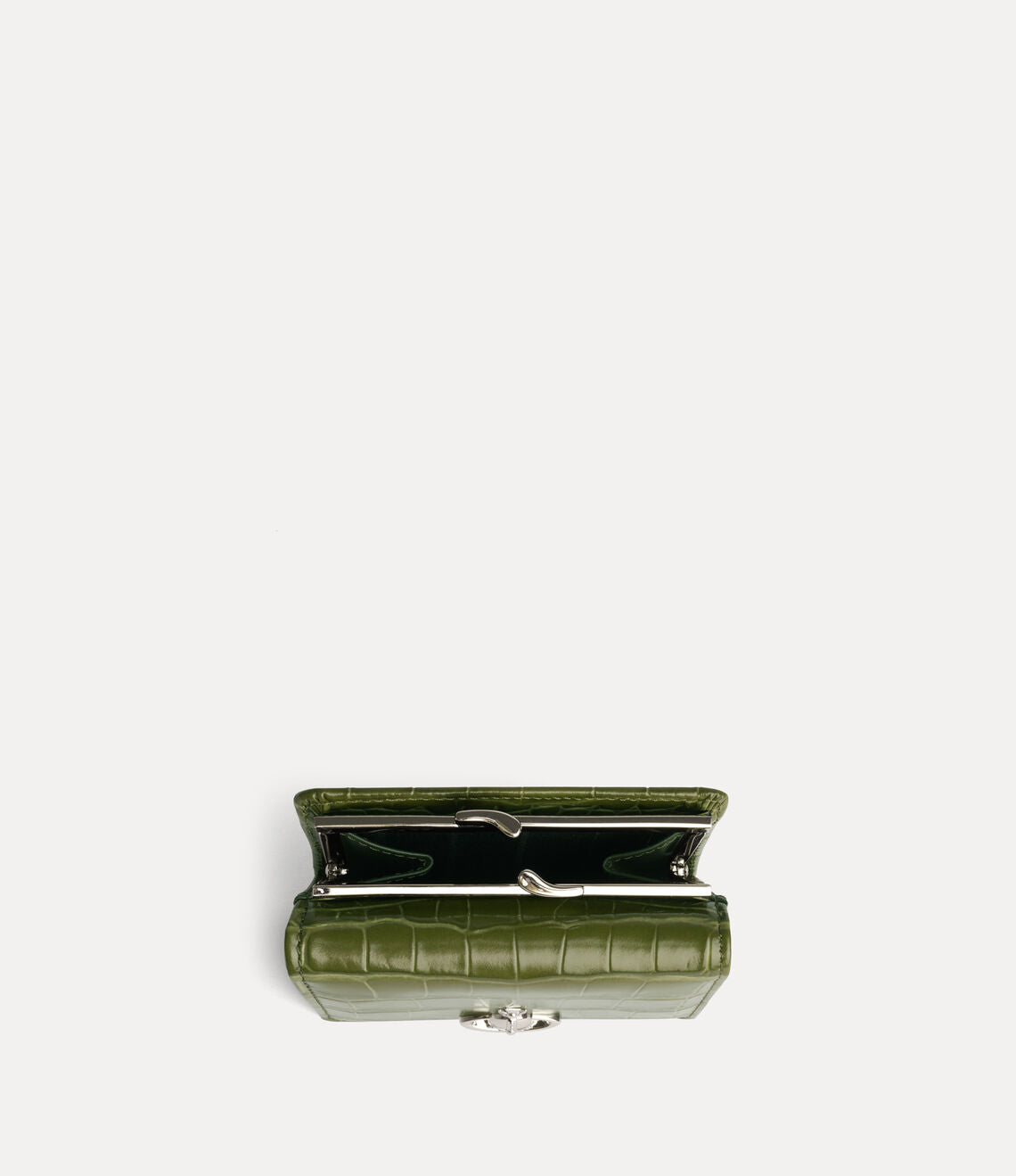 （限時特價！）Vivienne Westwood CROCODILE Frame Wallet 鱷魚紋立體土星三折口金短夾 （共5色！）
