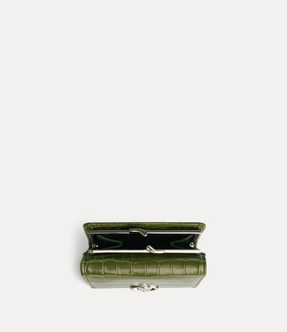 （限時特價！）Vivienne Westwood CROCODILE Frame Wallet 鱷魚紋立體土星三折口金短夾 （共5色！）