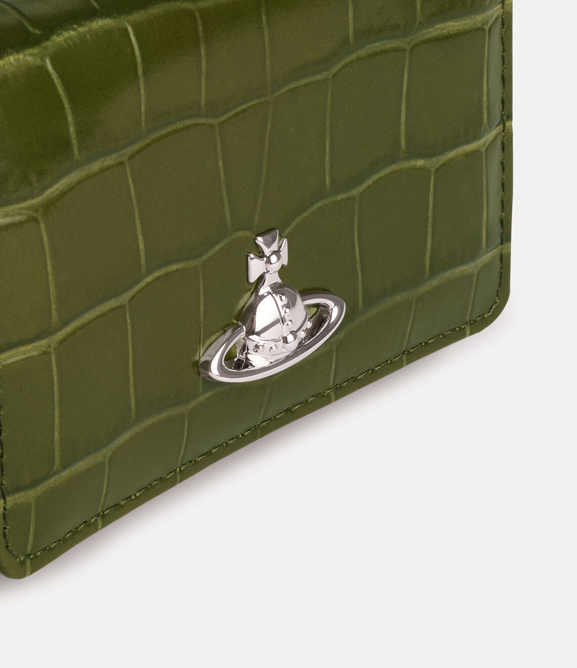 （限時特價！）Vivienne Westwood CROCODILE Frame Wallet 鱷魚紋立體土星三折口金短夾 （共5色！）