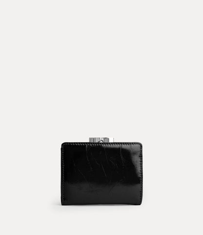（限時特價！）Vivienne Westwood Frame Wallet 光澤褶皺立體土星三折口金短夾 （共2色！）