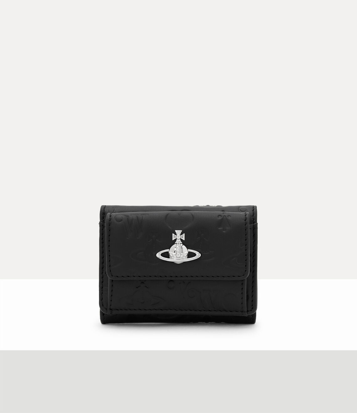 日本限定！Vivienne Westwood Small Flap Wallet 立體土星壓紋三折短夾 （共2色！）