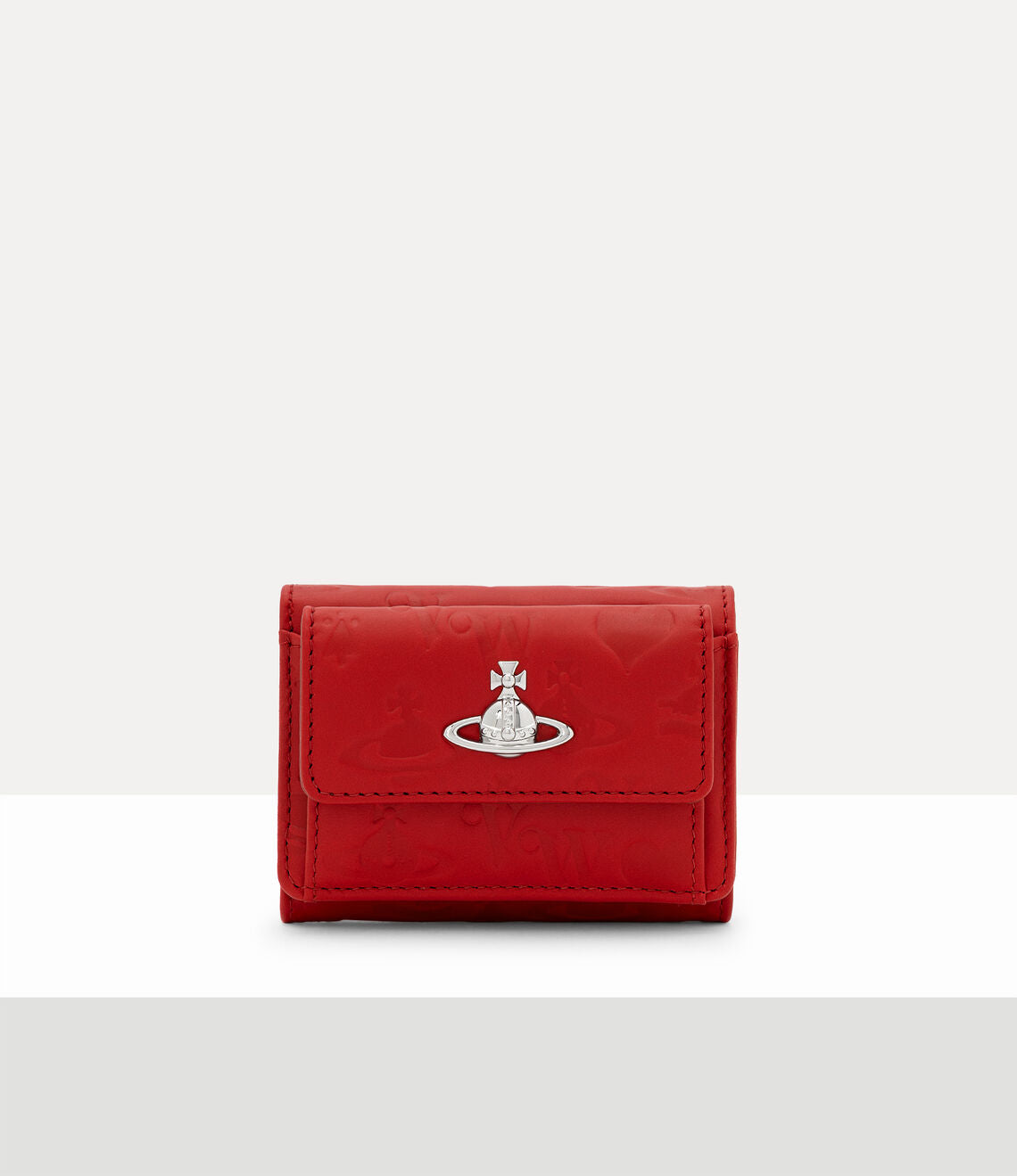 日本限定！Vivienne Westwood Small Flap Wallet 立體土星壓紋三折短夾 （共2色！）