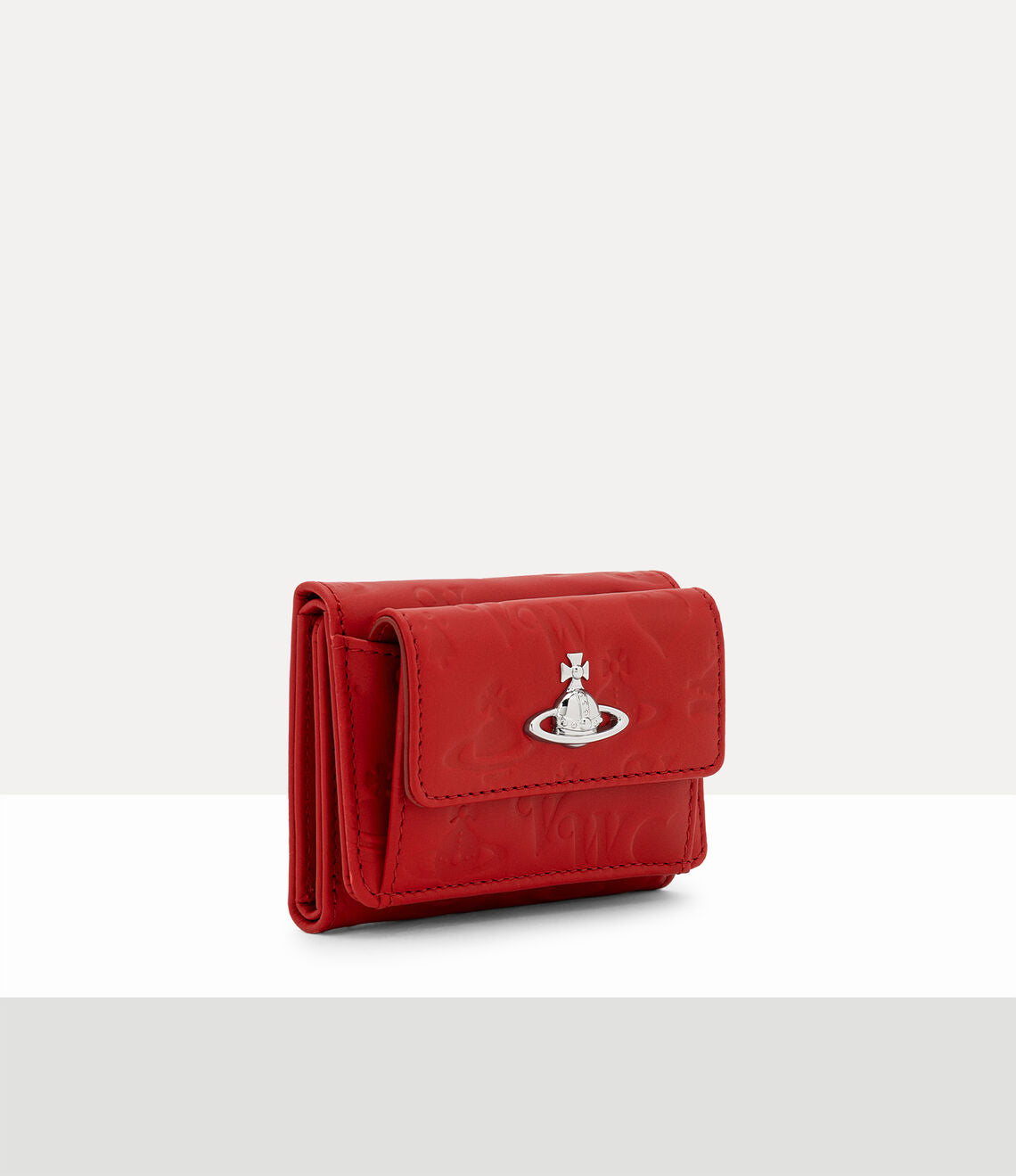 日本限定！Vivienne Westwood Small Flap Wallet 立體土星壓紋三折短夾 （共2色！）
