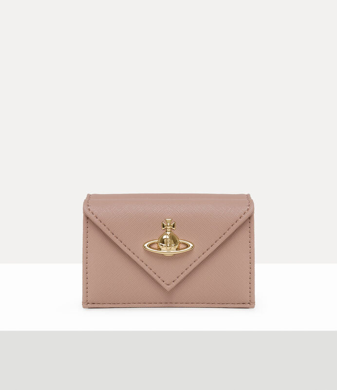 Vivienne Westwood Saffiano 十字紋牛皮信封短夾
