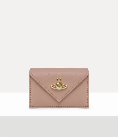 Vivienne Westwood Saffiano 十字紋牛皮信封短夾