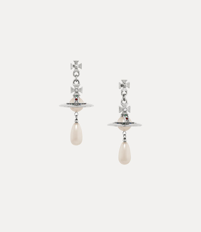 Vivienne Westwood Pearl Drop Earrings 夢幻立體珍珠土星耳環（共3色！）