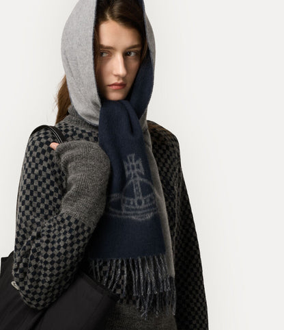 Vivienne Westwood 純羊毛刺繡土星圍巾