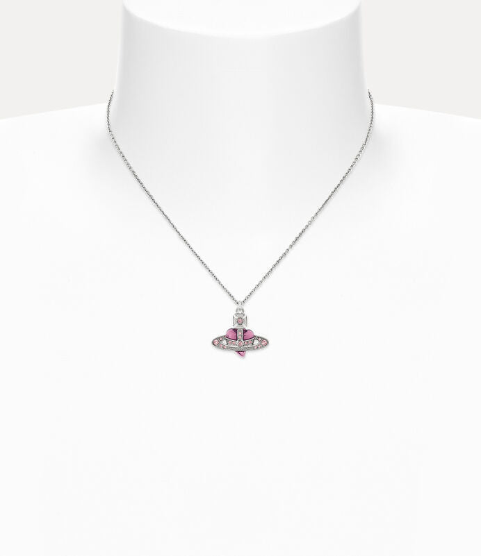 （現貨！）Vivienne Westwood New diamante heart pendant Necklace 復刻愛心土星項鍊
