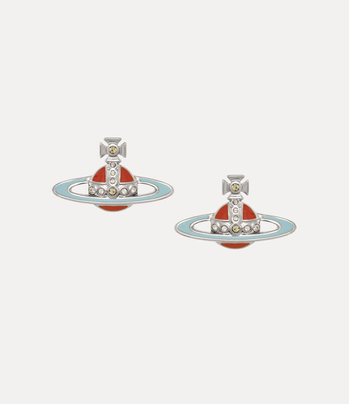 Vivienne Westwood Small Neo Bas Relief Earrings 經典琺瑯土星耳環