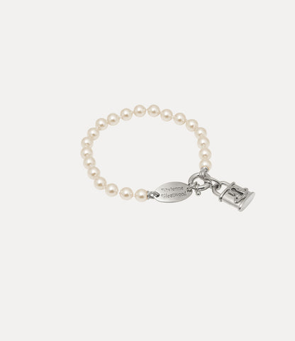 Vivienne Westwood Celestia Small Pearl Bracelet 鎖頭水滴珍珠手鍊