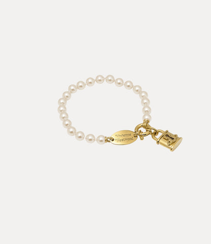 Vivienne Westwood Celestia Small Pearl Bracelet 鎖頭水滴珍珠手鍊