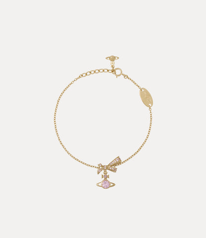 Vivienne Westwood Angelique Bracelet 純銀蝴蝶結水晶手鍊 （共2色！）