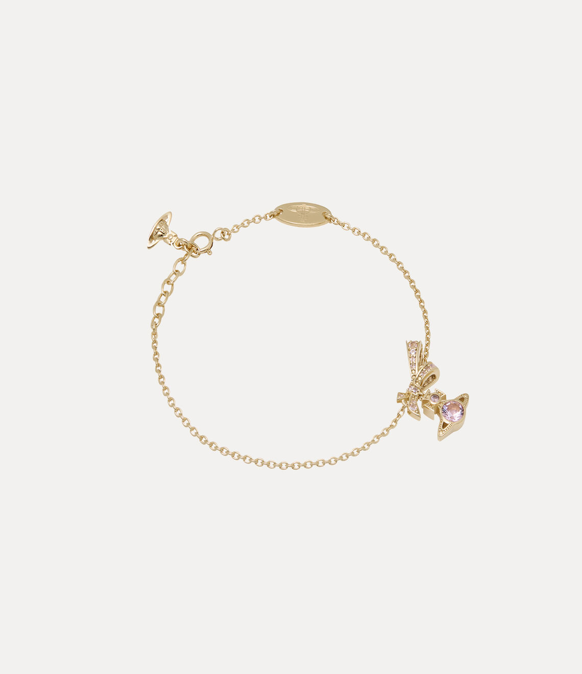 Vivienne Westwood Angelique Bracelet 純銀蝴蝶結水晶手鍊 （共2色！）