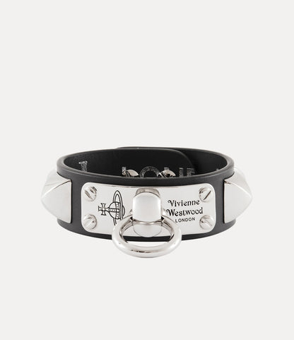 Vivienne Westwood Man. Paulo Bracelet 經典立體卯釘龐克土星皮革手環