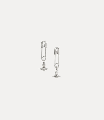 Vivienne Westwood Safety Pin Earrings 純銀立體別針土星耳環