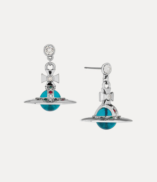 Vivienne Westwood New Tiny Orb Earrings 限定限量寶藍立體土星中號耳環