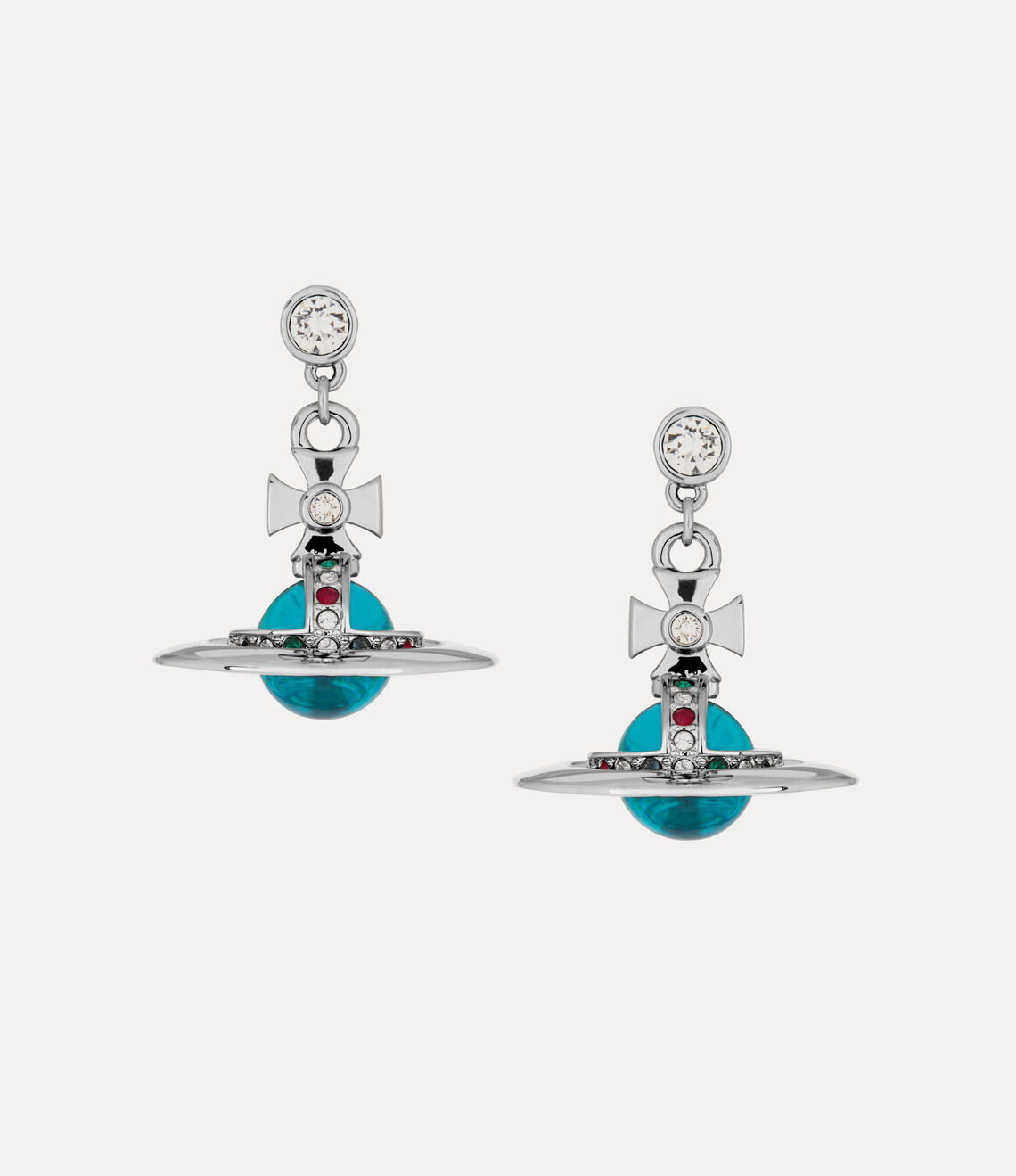 Vivienne Westwood New Tiny Orb Earrings 限定限量寶藍立體土星中號耳環