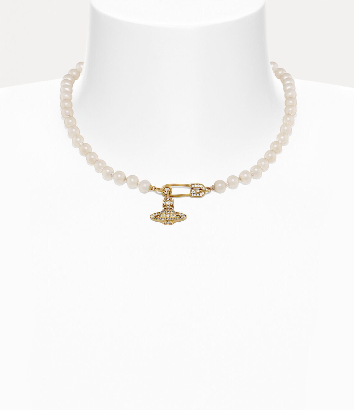 Vivienne Westwood Lucrece Pearl Necklace 別針土星珍珠項鍊（共2色！）