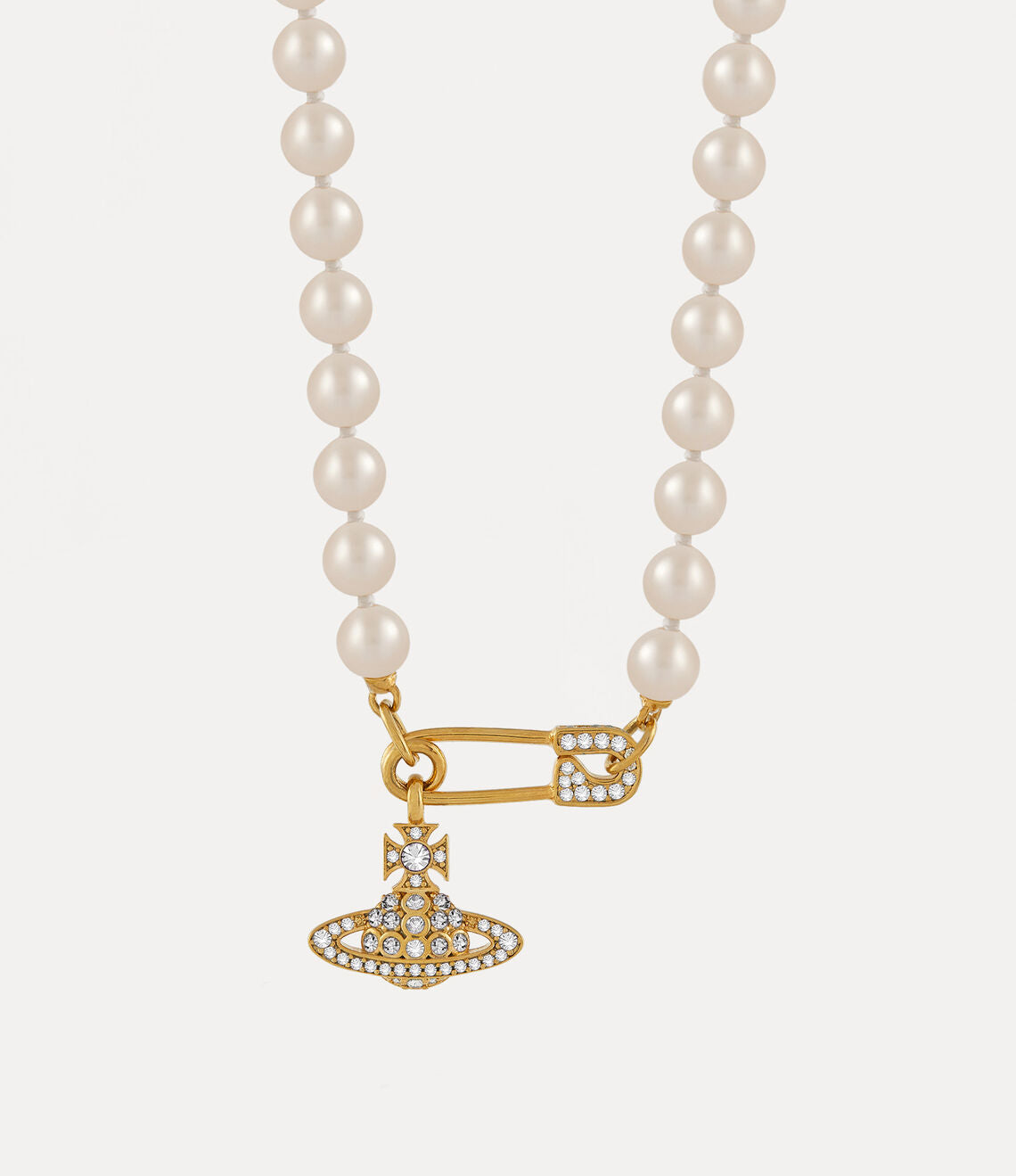 Vivienne Westwood Lucrece Pearl Necklace 別針土星珍珠項鍊（共2色！）