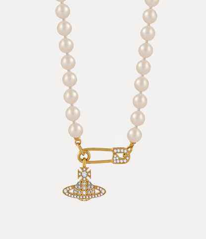 Vivienne Westwood Lucrece Pearl Necklace 別針土星珍珠項鍊（共2色！）