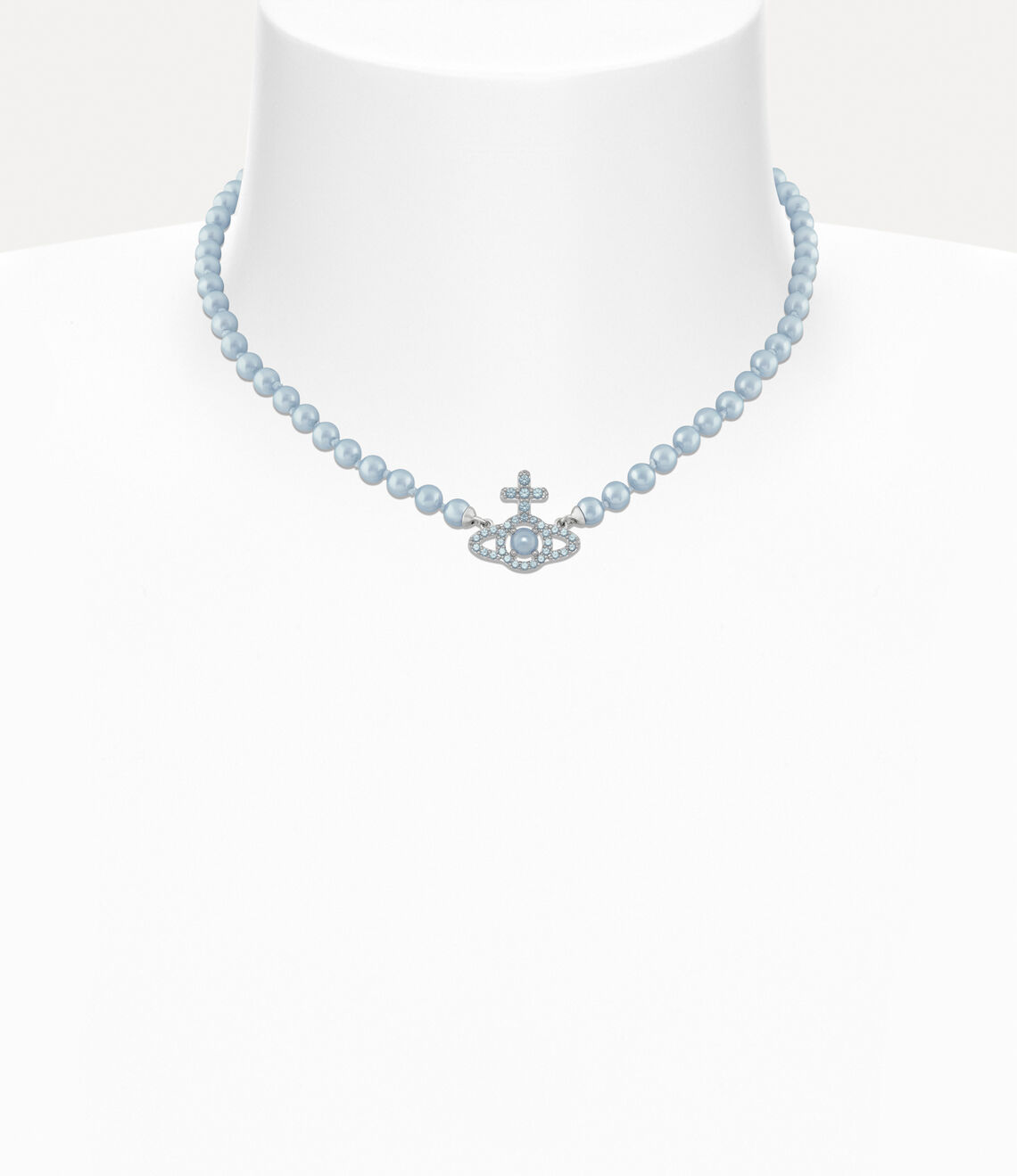 Vivienne Westwood Olymphia pearl Necklace 滿鑽珍珠土星頸鍊