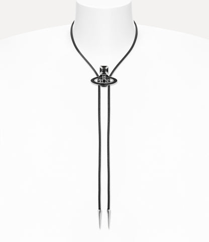Vivienne Westwood Man. Bolo Tie 經典立體法瑯龐克皮革土星領帶鏈