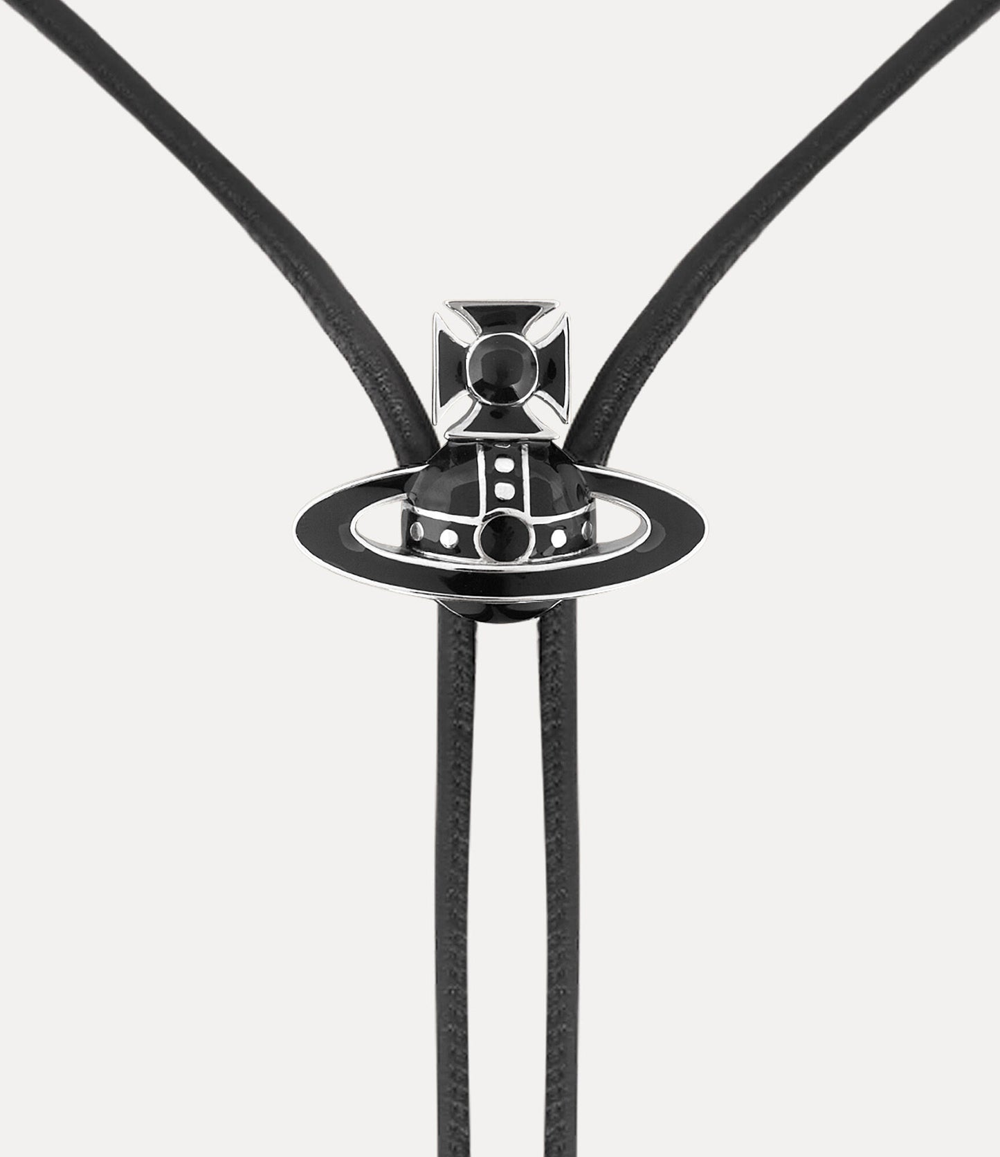 Vivienne Westwood Man. Bolo Tie 經典立體法瑯龐克皮革土星領帶鏈