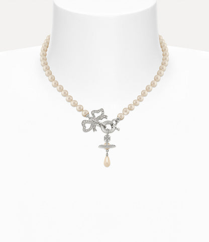 Vivienne Westwood Rigoberta Pearl Necklace 夢幻立體土星蝴蝶結珍珠項鏈