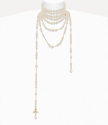 Vivienne Westwood Felicity Pearl Necklace 經典千層破碎珍珠頸鍊（共2色！）