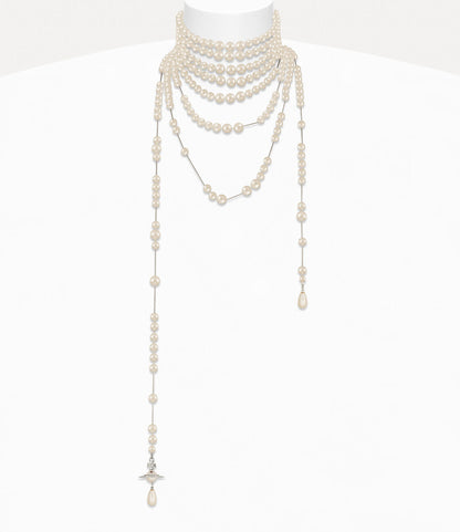 Vivienne Westwood Felicity Pearl Necklace 經典千層破碎珍珠頸鍊（共2色！）
