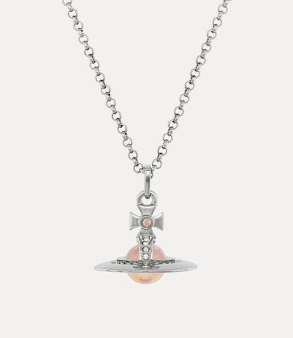 Vivienne Westwood Petite & Tiny Peach ORB Necklace 限定限量蜜桃粉立體土星項鍊（全尺寸！）