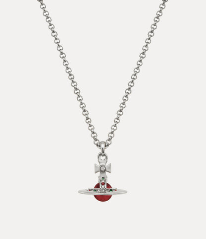 Vivienne Westwood New Petite Orb Pendant Necklace 限定限量闇紅立體土星小號項鍊