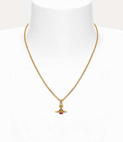 Vivienne Westwood New Petite Orb Pendant Necklace 限定限量闇紅立體土星小號項鍊