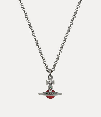 Vivienne Westwood New Petite Orb Pendant Necklace 限定限量闇紅立體土星小號項鍊