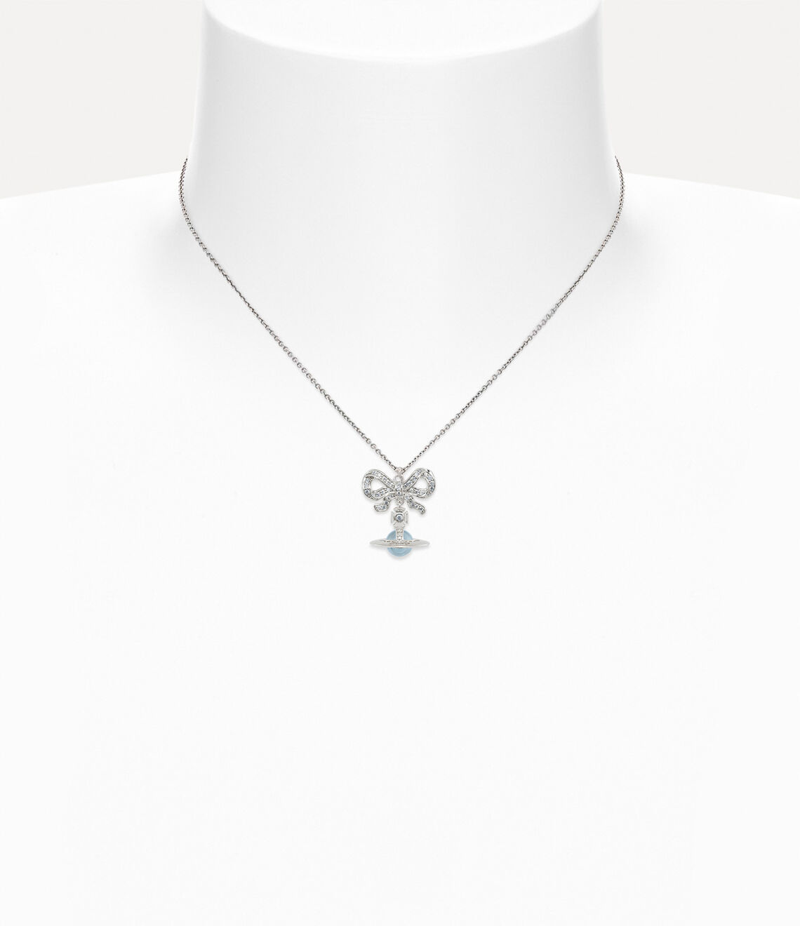 Vivienne Westwood Octavie Necklace 夢幻立體蝴蝶結土星純銀項鍊（共7色！）
