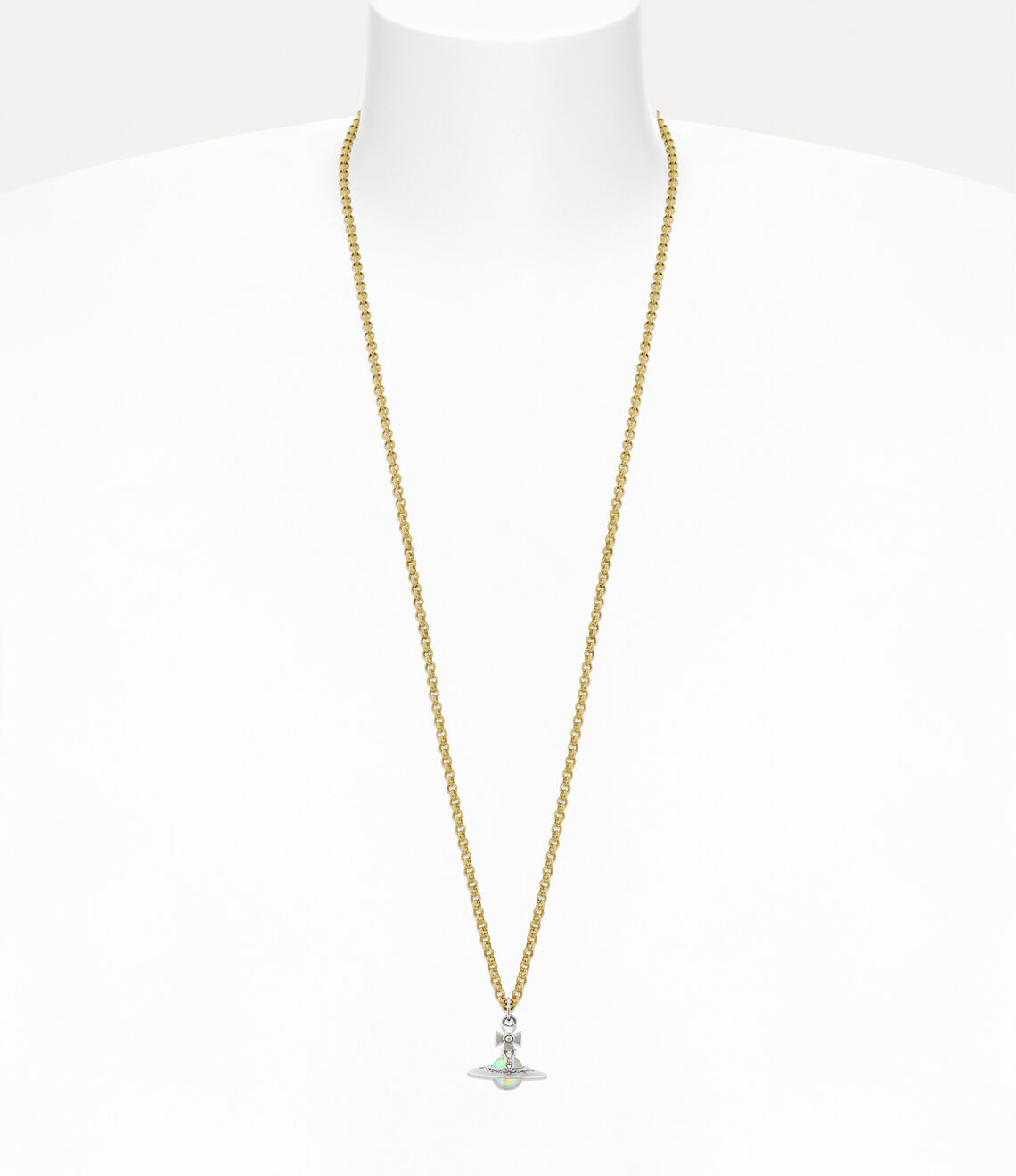 Vivienne Westwood Man. New Petite & Tiny Aurora Orb Pendant Necklace 限定限量極光撞色立體土星小號中號項鍊