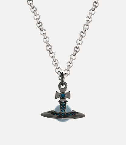 Vivienne Westwood Man. Petite & Tiny Blue ORB Necklace 限定限量闇黑藍立體土星項鍊（全尺寸！） (副本)