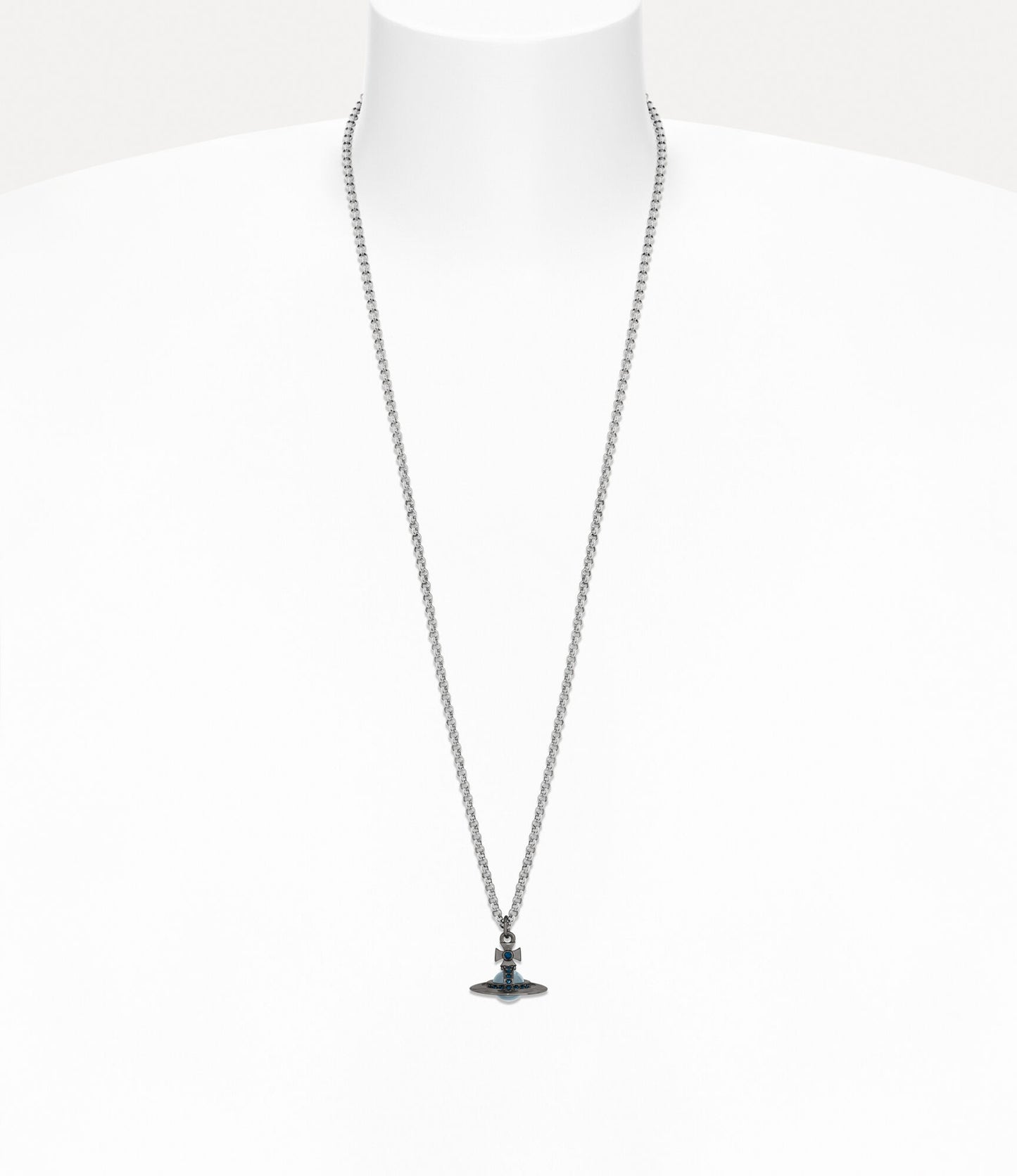 Vivienne Westwood Man. Petite & Tiny Blue ORB Necklace 限定限量闇黑藍立體土星項鍊（全尺寸！） (副本)