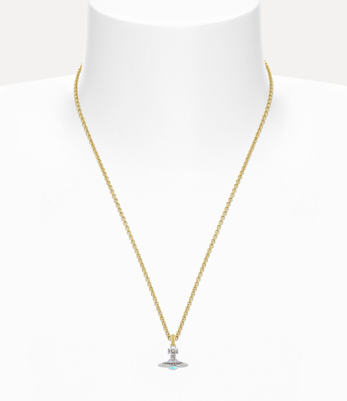 Vivienne Westwood Man. New Petite & Tiny Aurora Orb Pendant Necklace 限定限量極光撞色立體土星小號中號項鍊