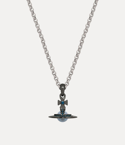 Vivienne Westwood Man. Petite & Tiny Blue ORB Necklace 限定限量闇黑藍立體土星項鍊（全尺寸！） (副本)